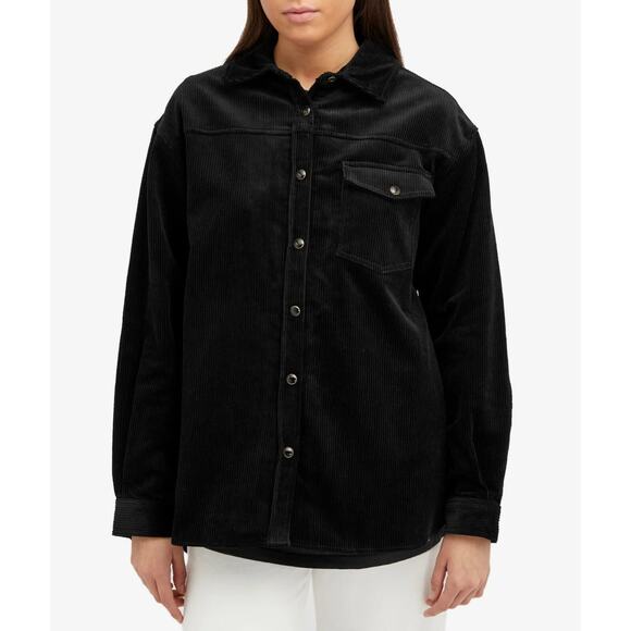 ANINE BING Simon Sloan Shirt Black Corduroy Button Down Long Sleeve Shacket NWT - Picture 8 of 11